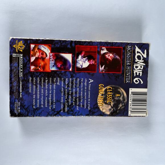 Zombie 6: Monster Hunter AKA Absurd / Rosso Sangue VHS Tape Rare Horror D’Amato - Picture 3 of 6